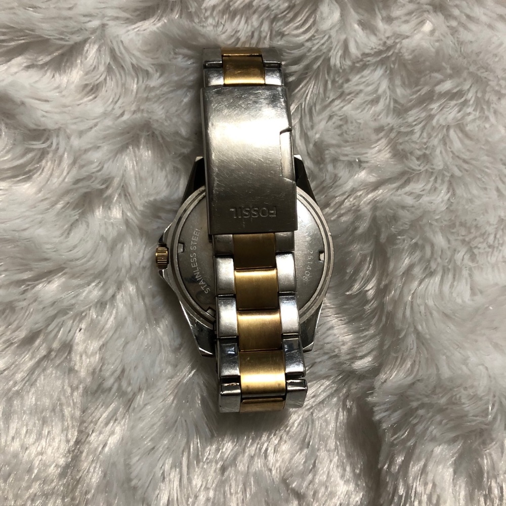 Two-Toned Riley Multifunction Steel Fossil Watch - Picture 5 of 5